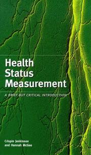 Cover of: Health status measurement: a brief but critical introduction