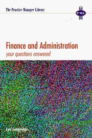 Cover of: Finance and administration: your questions answered