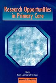 Cover of: Research opportunities in primary care