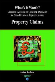 Cover of: What's It Worth? Awards Of General Damages In Non-personal Injury Claims: Property Claims