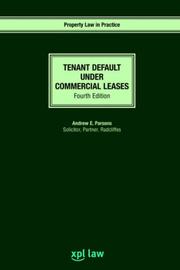 Cover of: Tenant Default under Commercial Leases by Andrew Parsons, Andrew Parsons