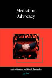 Cover of: Mediation Advocacy (Professional Skills)