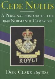Cover of: Cede Nullis: a personal account of the 1940 Normandy Campaign