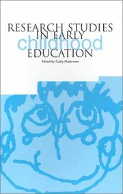 Cover of: Research studies in early childhood education