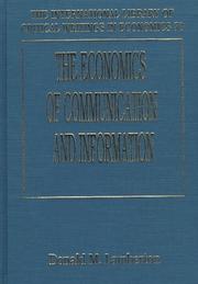 Cover of: The economics of communication and information