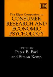 Cover of: The Elgar companion to consumer research and economic psychology