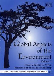 Cover of: Global aspects of the environment | 