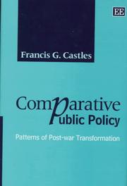 Cover of: Comparative public policy: patterns of post-war transformation