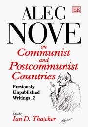 Cover of: Alec Nove on economic theory: previously unpublished writings