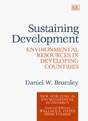 Cover of: Sustaining development: environmental resources in developing countries