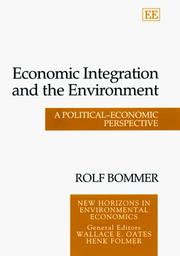 Cover of: Economic integration and the environment by Rolf Bommer