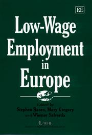 Cover of: Low-wage employment in Europe by edited by Stephen Bazen, Mary Gregory, Wiemer Salverda.