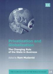 Cover of: Privatization and Globalization | Ram Mudambi