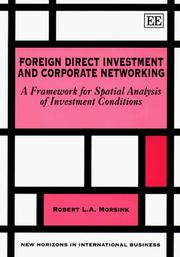 Cover of: Foreign direct investment and corporate networking by Robert L. A. Morsink