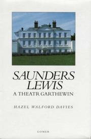 Cover of: Saunders Lewis a Theatr Garthewin