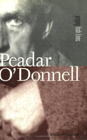 Cover of: Peadar O'Donnell