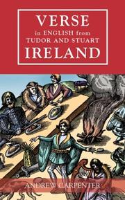 Cover of: Verse in English from Tudor and Stuart Ireland by edited by Andrew Carpenter.