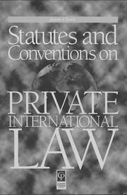 Cover of: Statutes & conventions on private international law by Rand McNally, Jason Chuah, Rand McNally