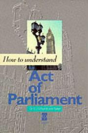 How to understand an act of Parliament by D. J. Gifford