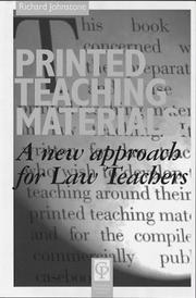 Cover of: Printed teaching materials: a new approach for law teachers