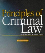 Cover of: Criminal Law (Principles Of Law)