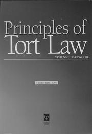 Cover of: Tort Law (Principles of Law)