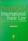 Cover of: International Trade Law (Principles of Law)