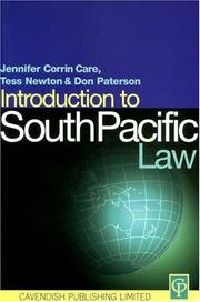 Introduction to South Pacific law by Jennifer Corrin Care