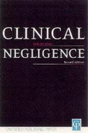 Cover of: Clinical negligence