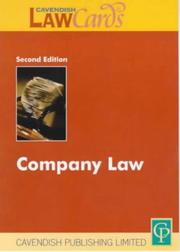 Cover of: Company Law (Lawcards) by Cavendish, Cavendish Publishing Limited