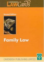 Cover of: Family Law (Lawcards) by Cavendish, Cavendish Publishing Limited