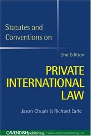 Cover of: Statutes & conventions on private international law | 