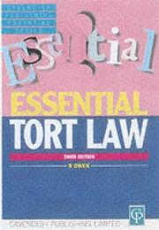 Cover of: Tort Law (Essentials Series)
