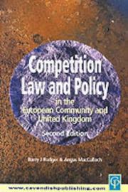 Cover of: Competition Law and Policy in the Ec and Uk by Barry Rodger, Angus MacCulloch