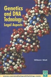 Cover of: Genetics and DNA Technology: Legal Aspects