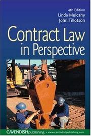 Cover of: Contract law in perspective.