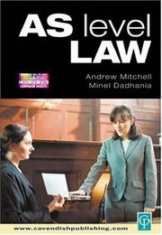 Cover of: AS Level Law by Andrew Mitchell