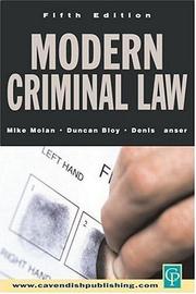 Cover of: Modern Criminal Law