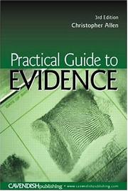 Cover of: Practical Guide To Evidence by Christoph Allen