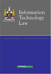 Cover of: Information technology law by editor, Anne-Marie Mooney Cotter ; authors, Colin Babe ... [et al.].