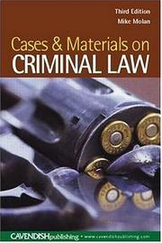 Cover of: Cases & Materials on Criminal Law