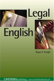 Cover of: Legal English by Rupert Haigh