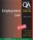 Cover of: Employment Law Q&A 4/e (Cavendish Q & a Series)