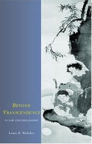 Cover of: Beyond Transcendence in Law and Philosophy