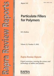 Cover of: Particulate Fillers for Polymers (Rapra Review Reports) by R. N. Rothon