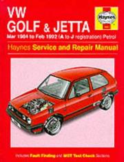 Cover of: Volkswagen Golf and Jetta ('84 to '92) Service and Repair Manual (Haynes Service and Repair Manuals)