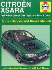 Cover of: Citroen Xsara Service and Repair Manual (Haynes Service and Repair Manuals)