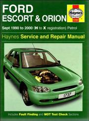 Cover of: Ford Escort and Orion Service and Repair Manual