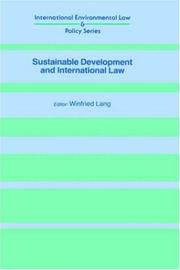 Cover of: Sustainable development and international law