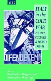 Cover of: Italy in the Cold War: Politics, Culture and Society, 1948-1958